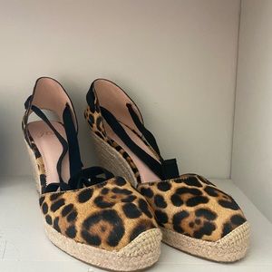 J Crew Leopard Print wedges